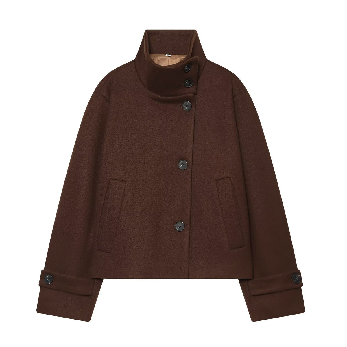 Women's Wool Blend Overcoat with Notched Lapels and Dolman Sleeves for Fall and Winter | Lonoma