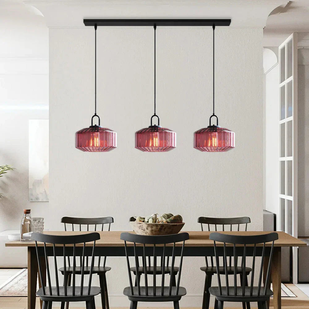 Hand-Blown Glass Pendant Light, 11 in Integrated LED Hanging Fixture for Kitchen, Dining Room, Hallway, Entryway & Bedroom Ceiling | Lonoma