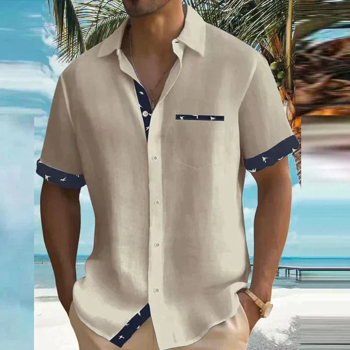 Gentleman's Short-Sleeved Cotton Shirt in Five Contemporary Colourways for Relaxed Professional Style and Weekend Occasions | Koossa