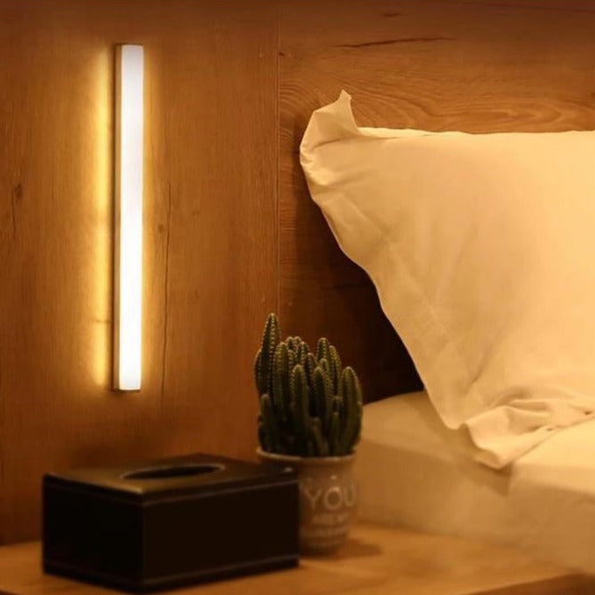 Motion Sensor LED Light Bar, Cordless Rechargeable Magnetic Under Cabinet Light for Closet, Stairs, Pantry, Hallway & Night Light | Lonoma