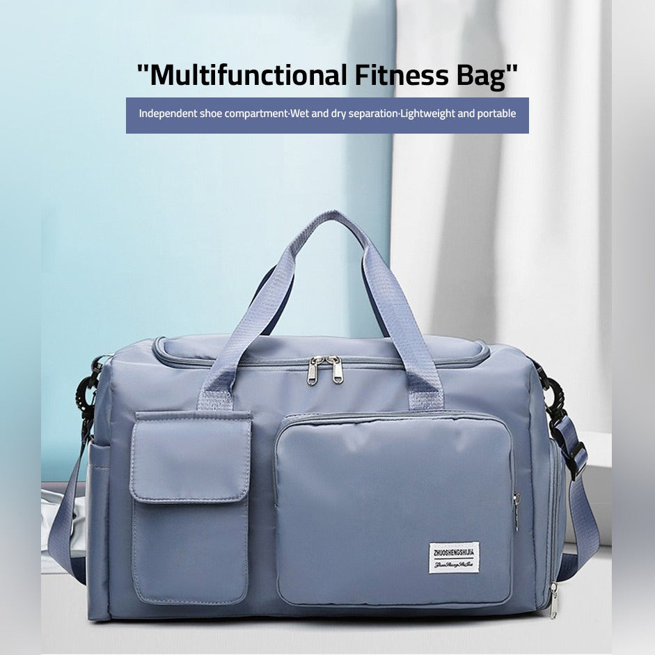 Sports Duffle Weekend Bag with Separate Shoe Compartment — Multi-Pocket Travel Holdall for Gym & Leisure | Koossa