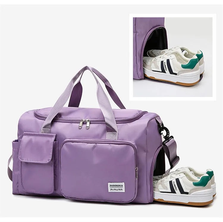 Sports Duffle Weekend Bag with Separate Shoe Compartment — Multi-Pocket Travel Holdall for Gym & Leisure | Koossa