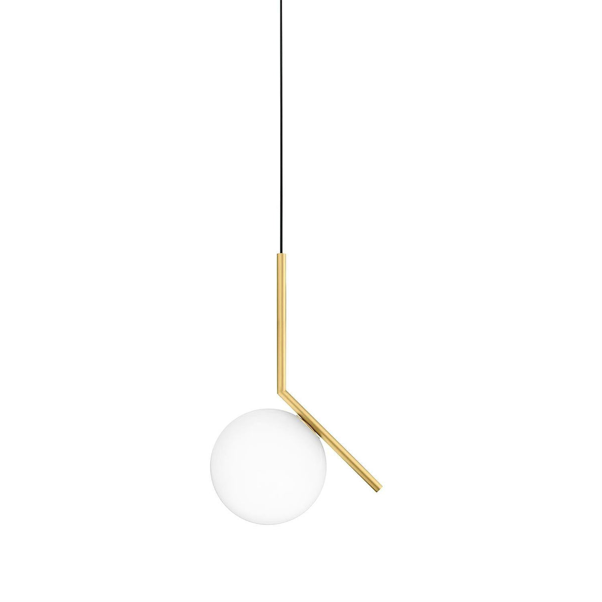 Modern Glass Pendant Light with Brass or Black Metal Frame – 8" Dome Shade, Adjustable Cord, E26 Socket for Kitchen Island, Dining Room | Lonoma