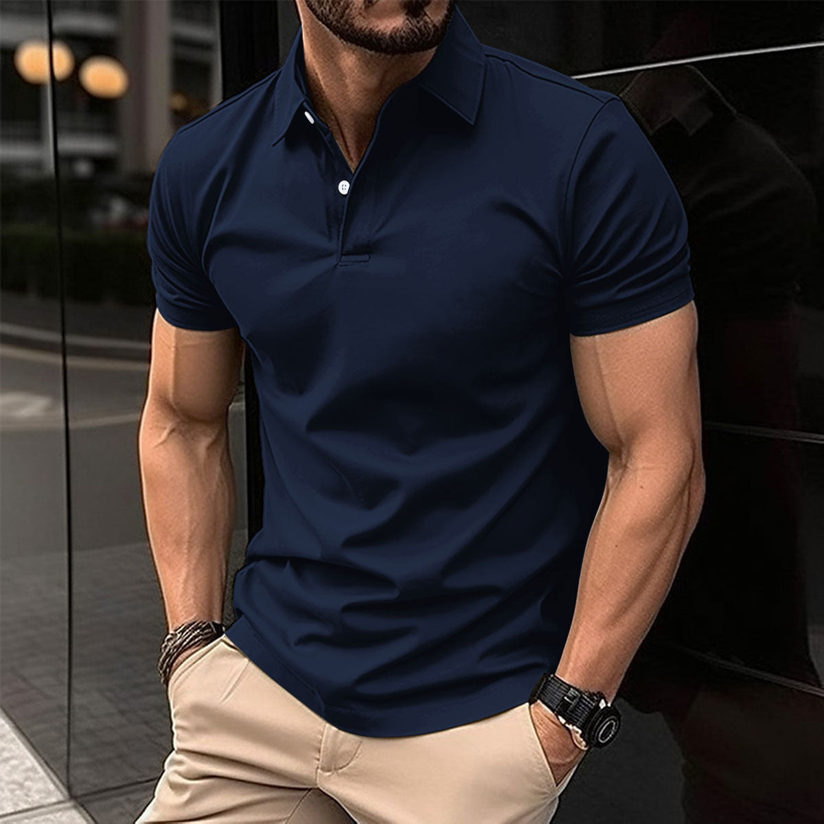 Men's Classic Polo Shirt — Smart Casual Short Sleeve Top for Golf, Work & Weekend Wear | Koossa