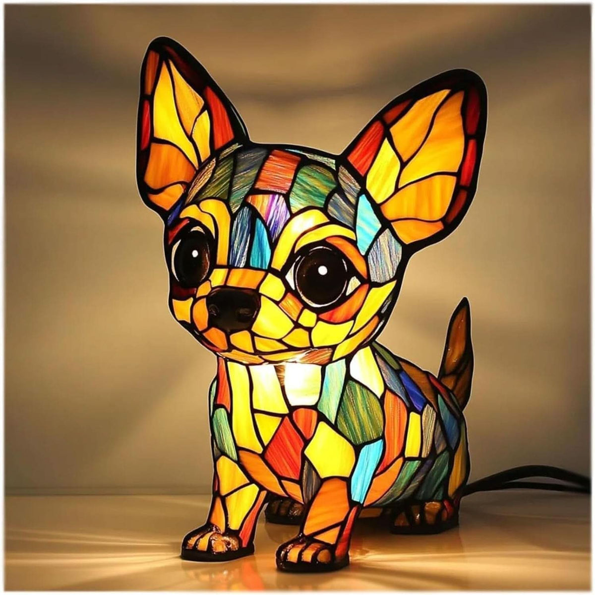 Dog Breed LED Night Light, 6 in USB Powered Warm White Sculpture Lamp for Bedroom Nightstand, Desk, Shelf, Puppy Decor Gift | Lonoma