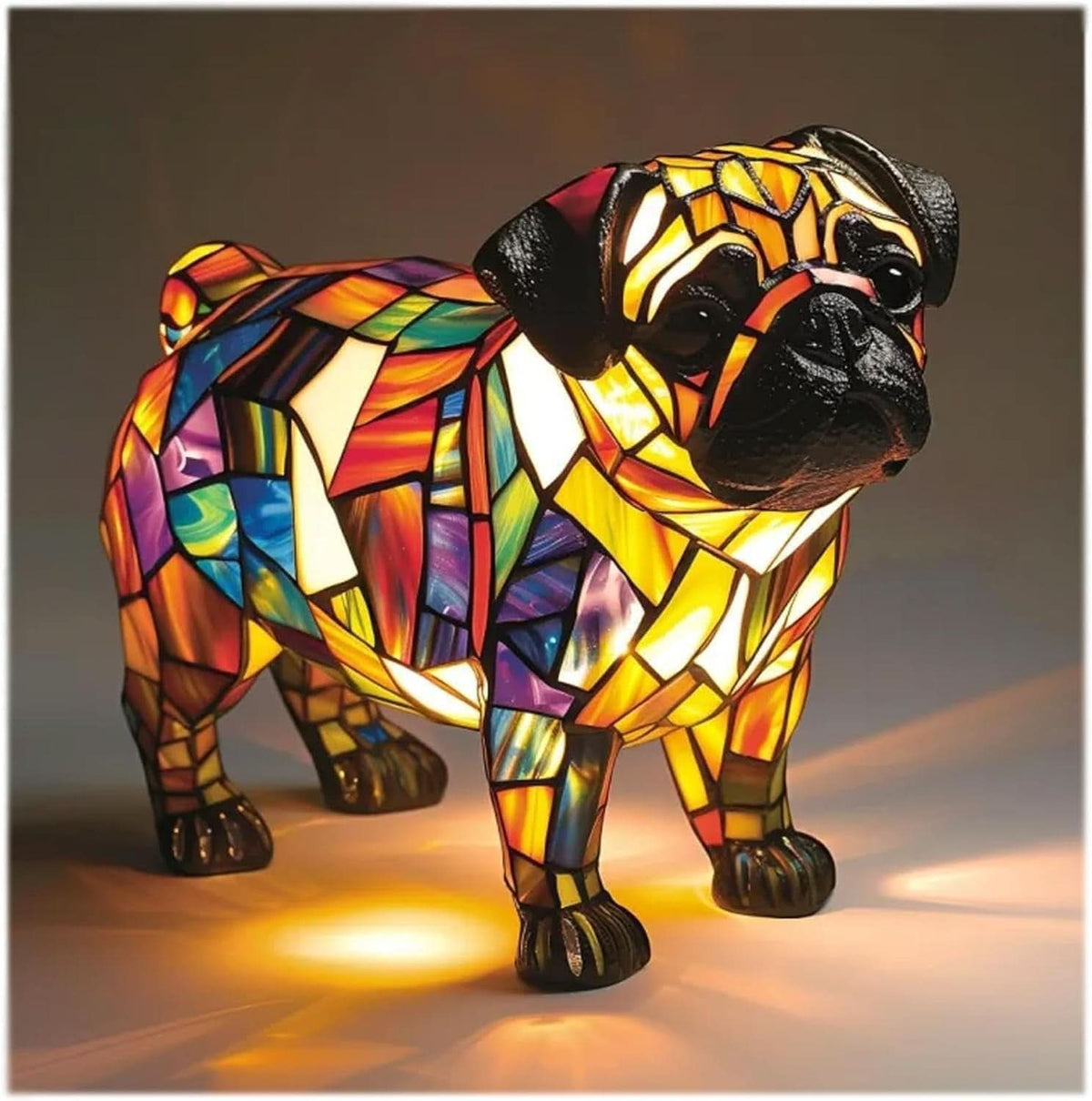 Dog Breed LED Night Light, 6 in USB Powered Warm White Sculpture Lamp for Bedroom Nightstand, Desk, Shelf, Puppy Decor Gift | Lonoma