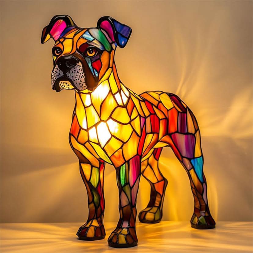 Dog Breed LED Night Light, 6 in USB Powered Warm White Sculpture Lamp for Bedroom Nightstand, Desk, Shelf, Puppy Decor Gift | Lonoma