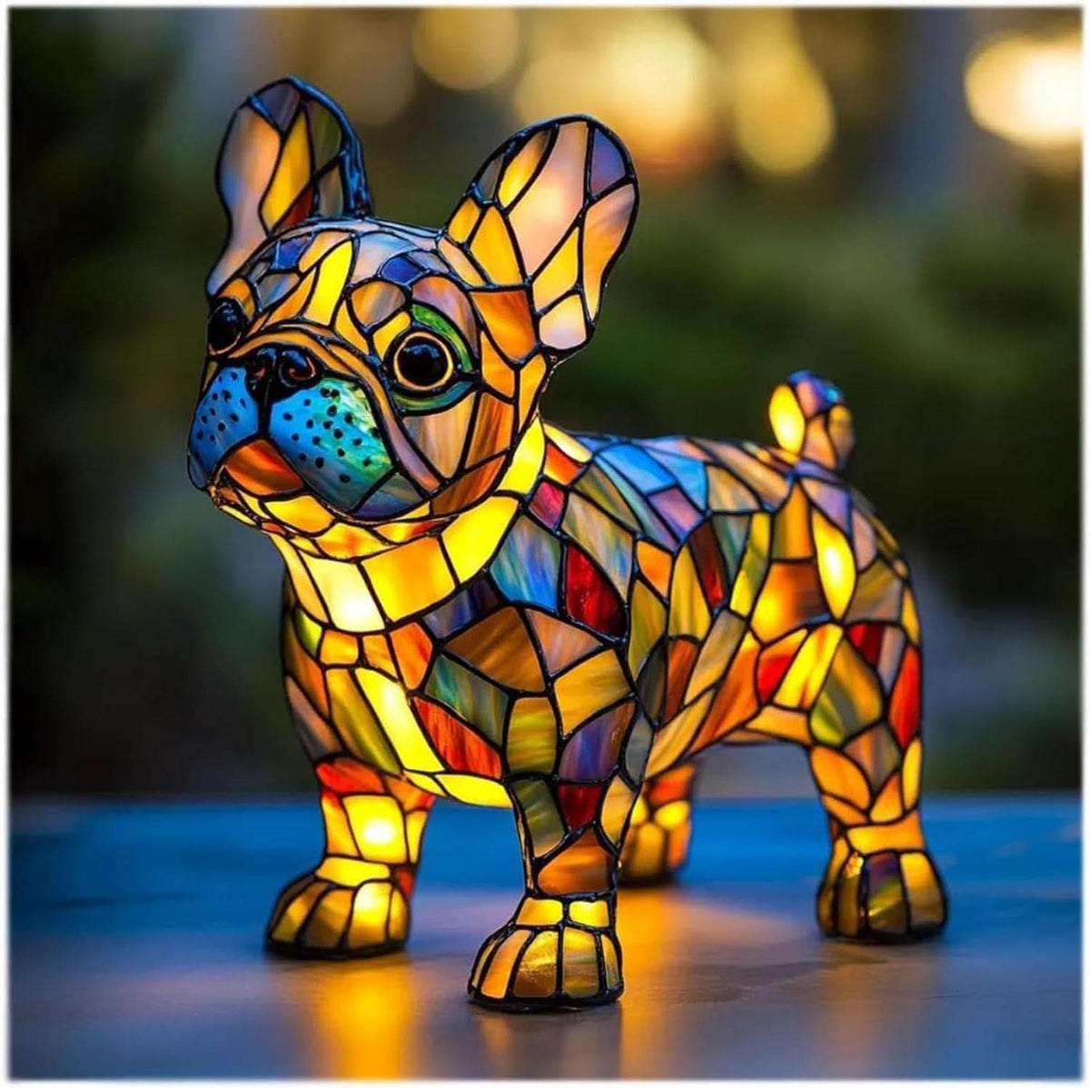 Dog Breed LED Night Light, 6 in USB Powered Warm White Sculpture Lamp for Bedroom Nightstand, Desk, Shelf, Puppy Decor Gift | Lonoma