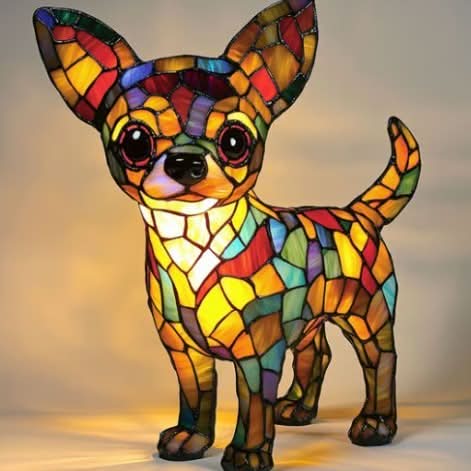 Dog Breed LED Night Light, 6 in USB Powered Warm White Sculpture Lamp for Bedroom Nightstand, Desk, Shelf, Puppy Decor Gift | Lonoma