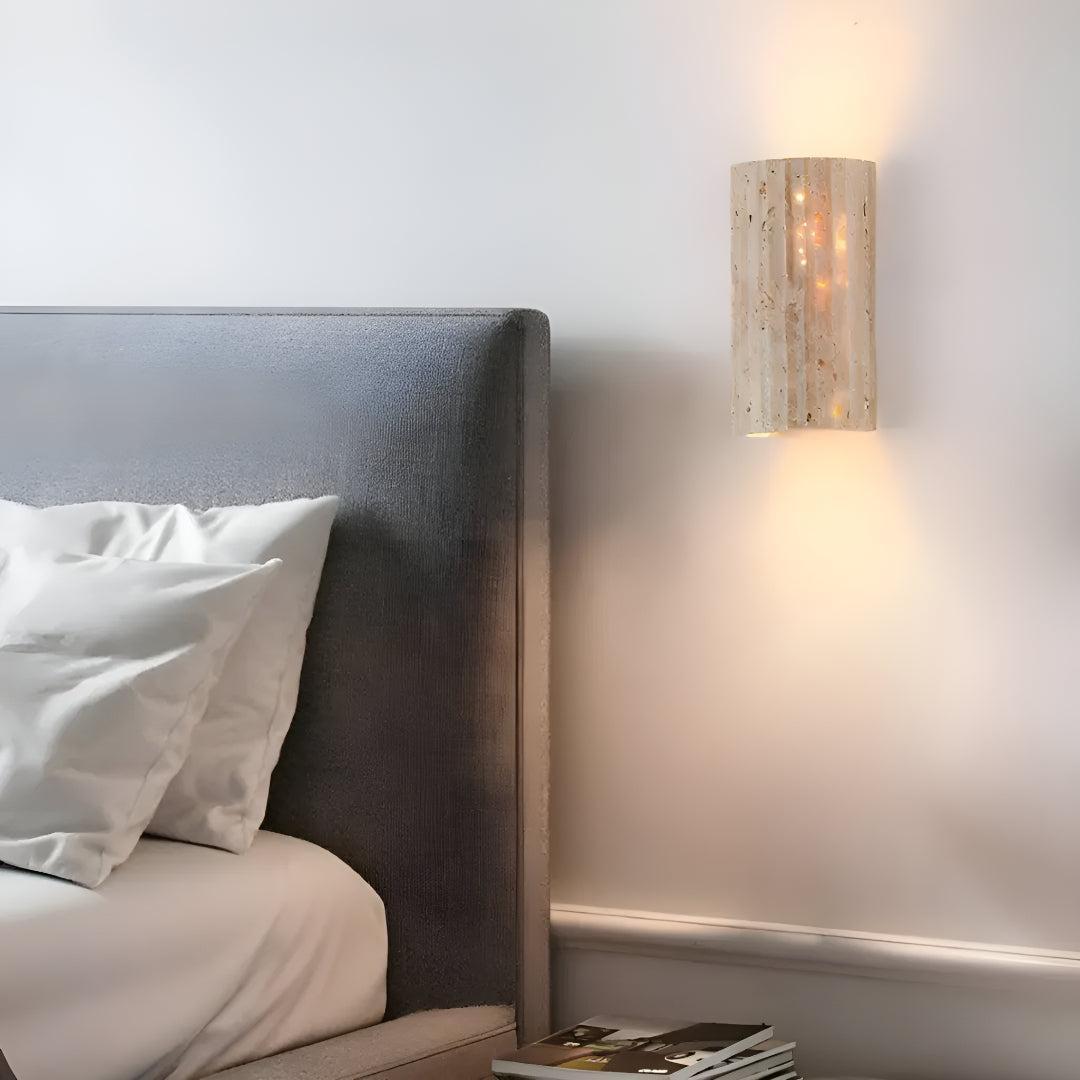 Natural Stone LED Wall Sconce, Warm White Indoor Wall Light for Living Room, Bedroom, Hallway & Bathroom, Modern Organic Accent Lighting | Lonoma
