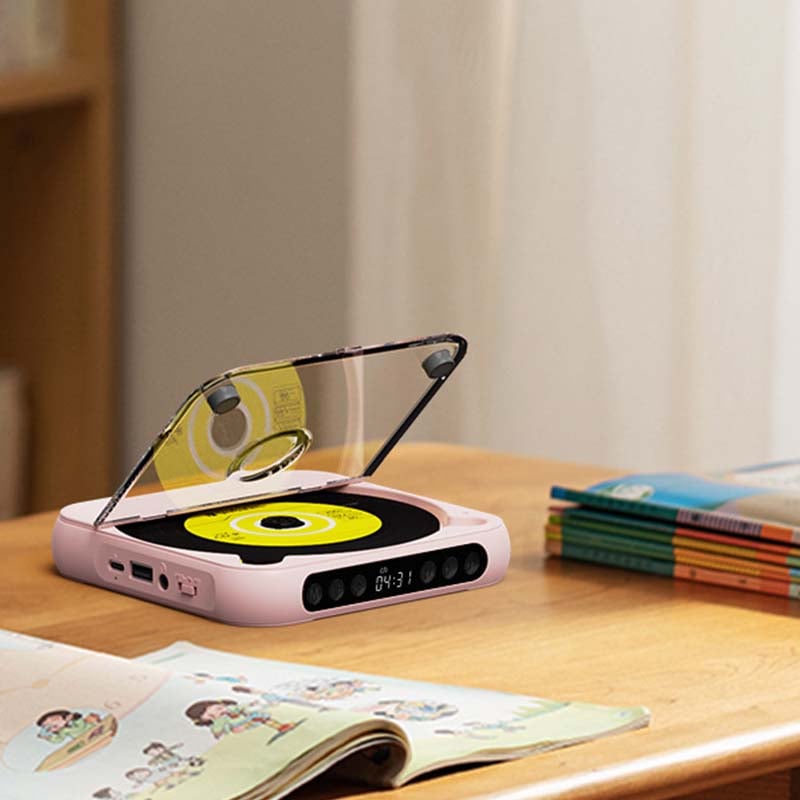 Portable CD Player with Bluetooth 5.3, USB-C Rechargeable, Compact Music Player for Headphones, Speakers, Travel and Home Use | Lonoma