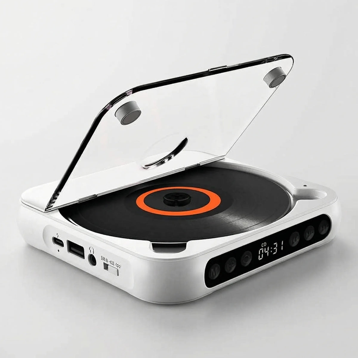 Portable CD Player with Bluetooth 5.3, USB-C Rechargeable, Compact Music Player for Headphones, Speakers, Travel and Home Use | Lonoma