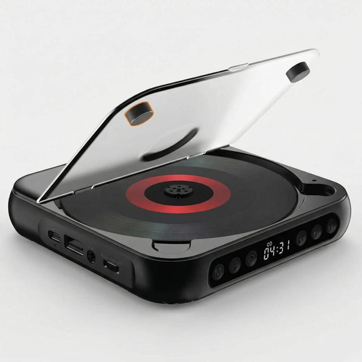 Portable CD Player with Bluetooth 5.3, USB-C Rechargeable, Compact Music Player for Headphones, Speakers, Travel and Home Use | Lonoma
