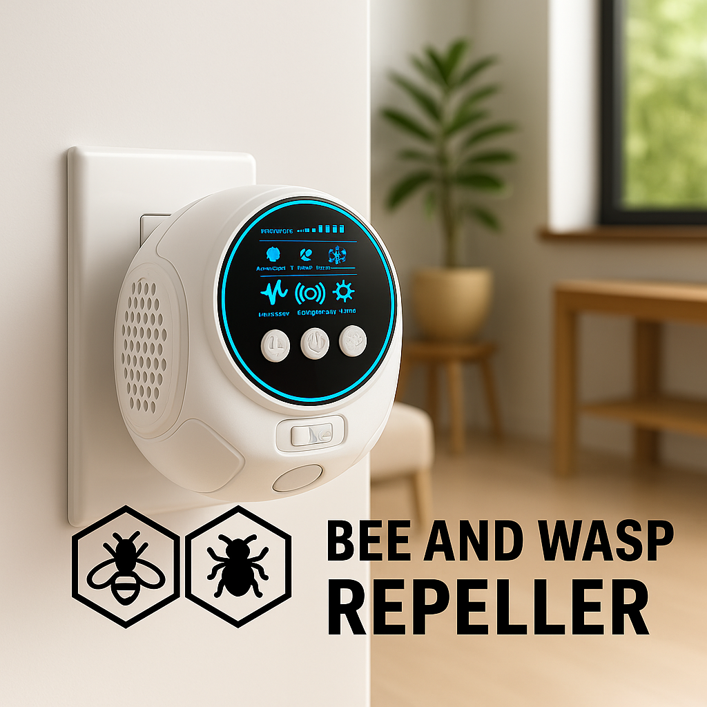 Répulsif à Ultrasons pour Insectes Volants – 4 Haut-Parleurs Sans Produit Chimique Idéal Intérieur et Terrasse | Koossa