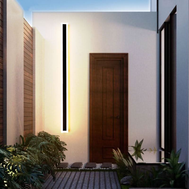 Applique murale LED extérieure moderne IP65 noire et blanche éclairage jardin balcon terrasse façade design | Koossa