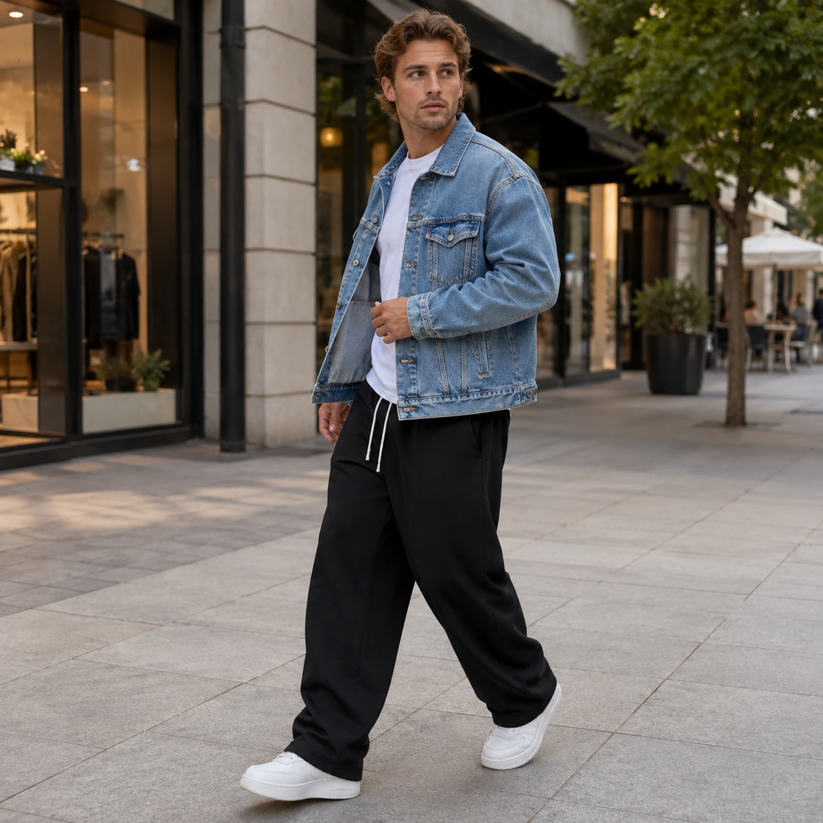 Men's Loose-Fit Joggers with Drawstring Waist and Side Pockets, Relaxed Straight-Leg Sweatpants for Gym, Running, Lounging & Travel | Lonoma