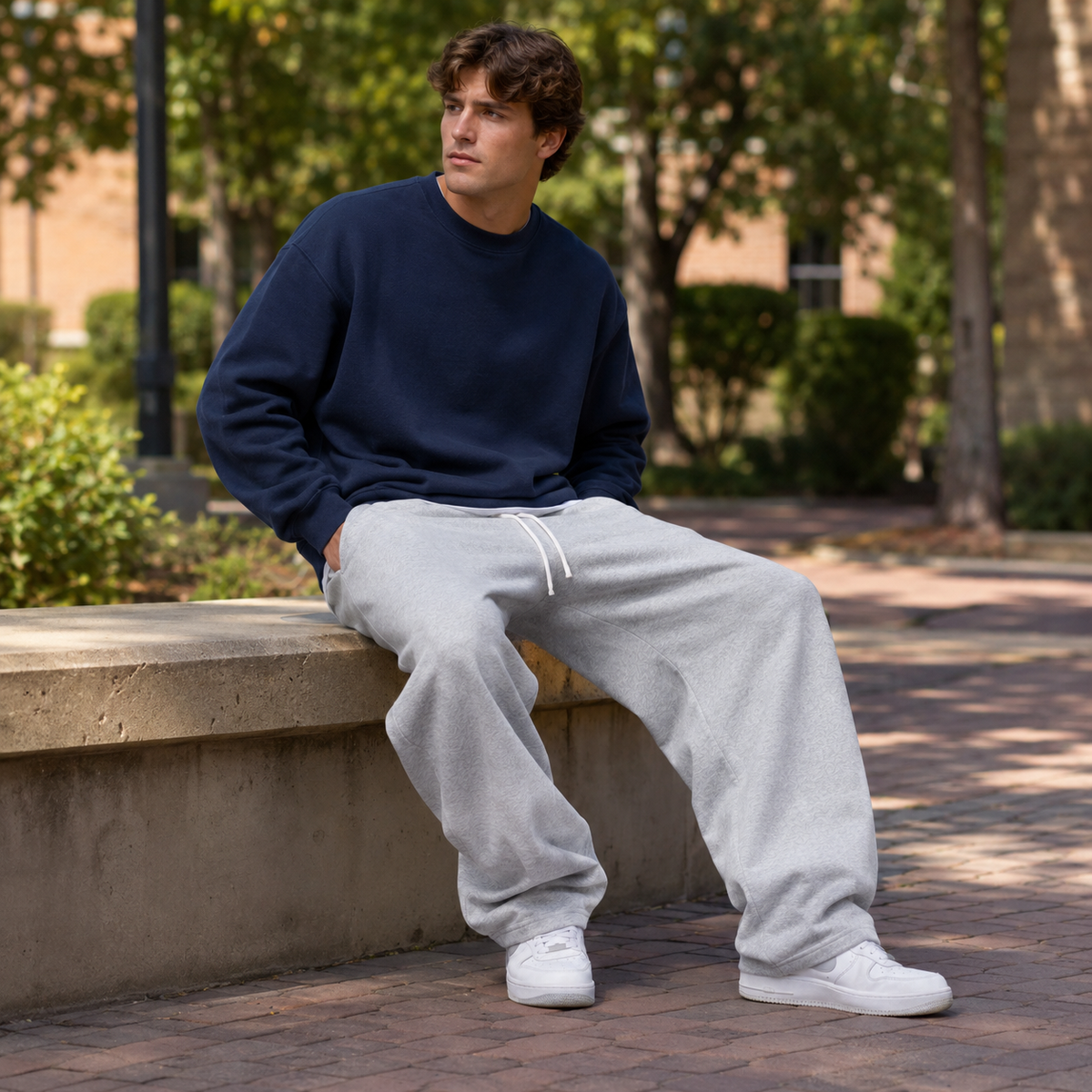 Men's Loose-Fit Joggers with Drawstring Waist and Side Pockets, Relaxed Straight-Leg Sweatpants for Gym, Running, Lounging & Travel | Lonoma