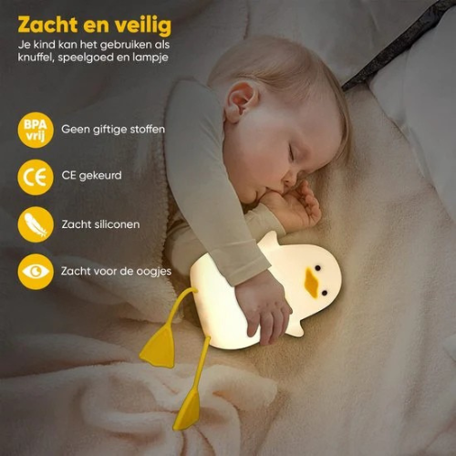 Veilleuse douce enfant en silicone avec minuteur 30 min lumière apaisante chambre nuit anti-peur portable | Koossa