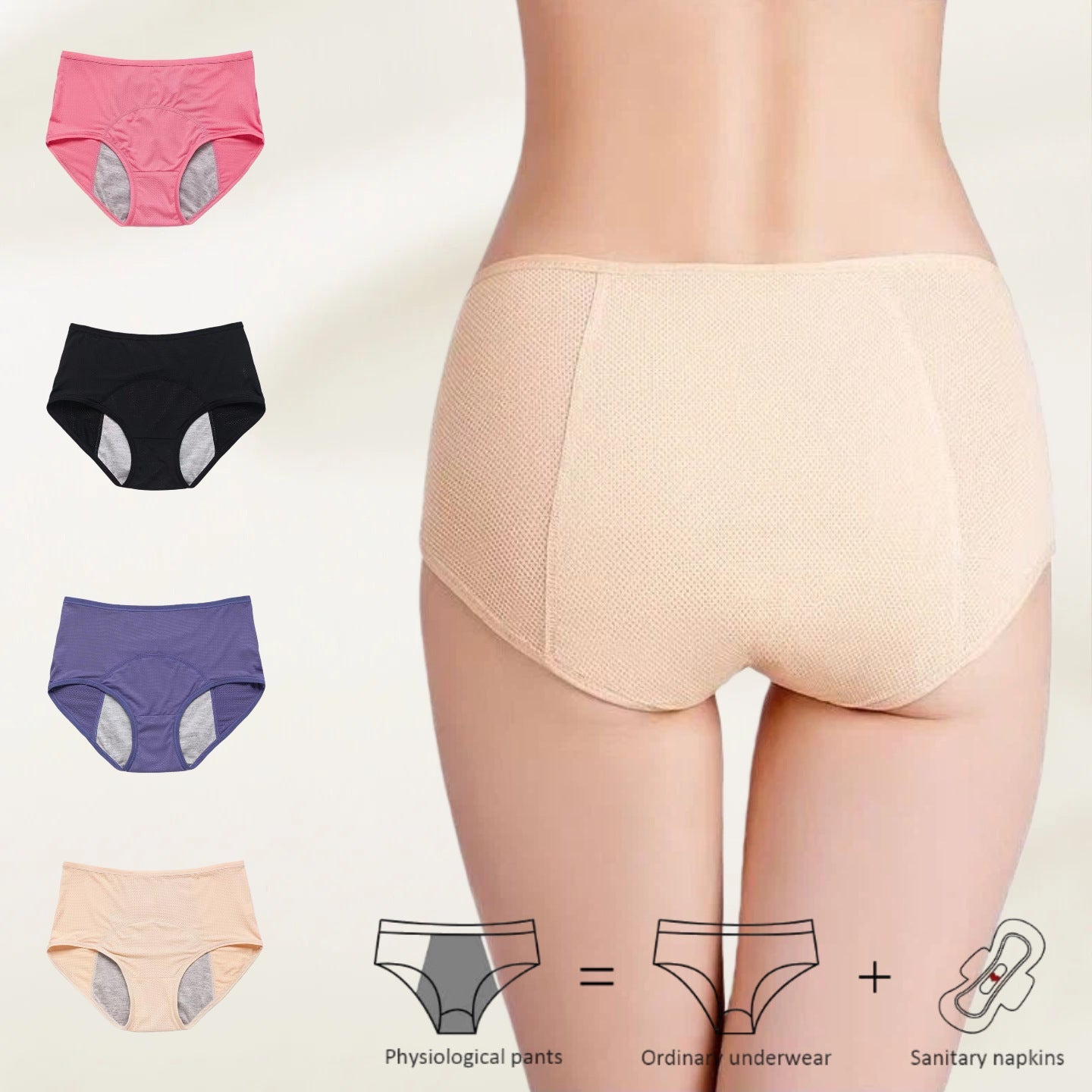 Women's High-Waisted Period Pants — Reusable Incontinence Underwear for Plus-Size Comfort & Leak Protection | Koossa