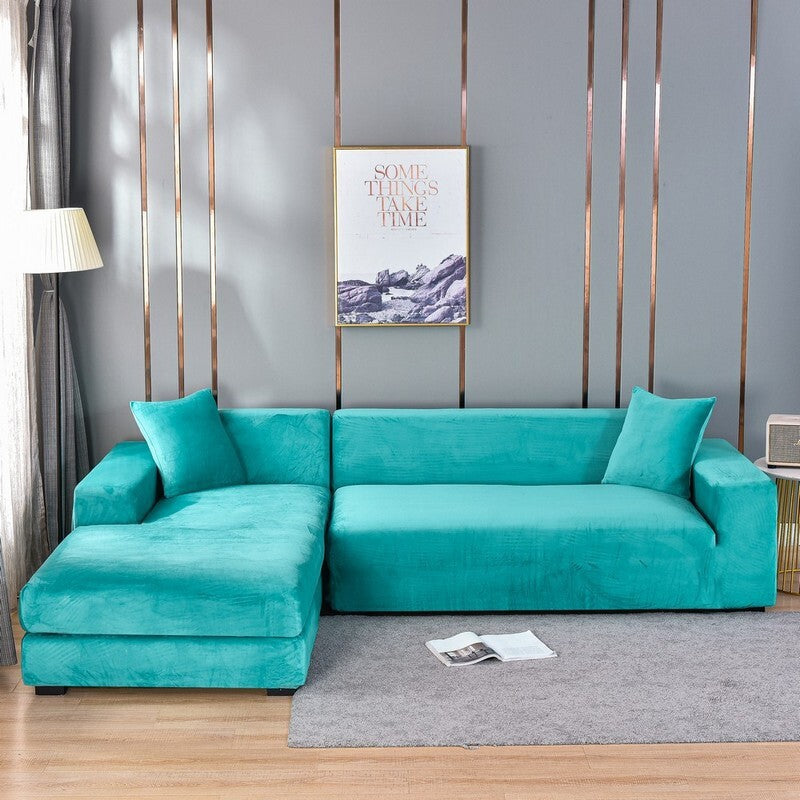 Stretch Velvet Sofa Slipcover, Universal Fit Couch Cover for Living Room, Armchair, Loveseat & 3-Seater Furniture Protector | Lonoma
