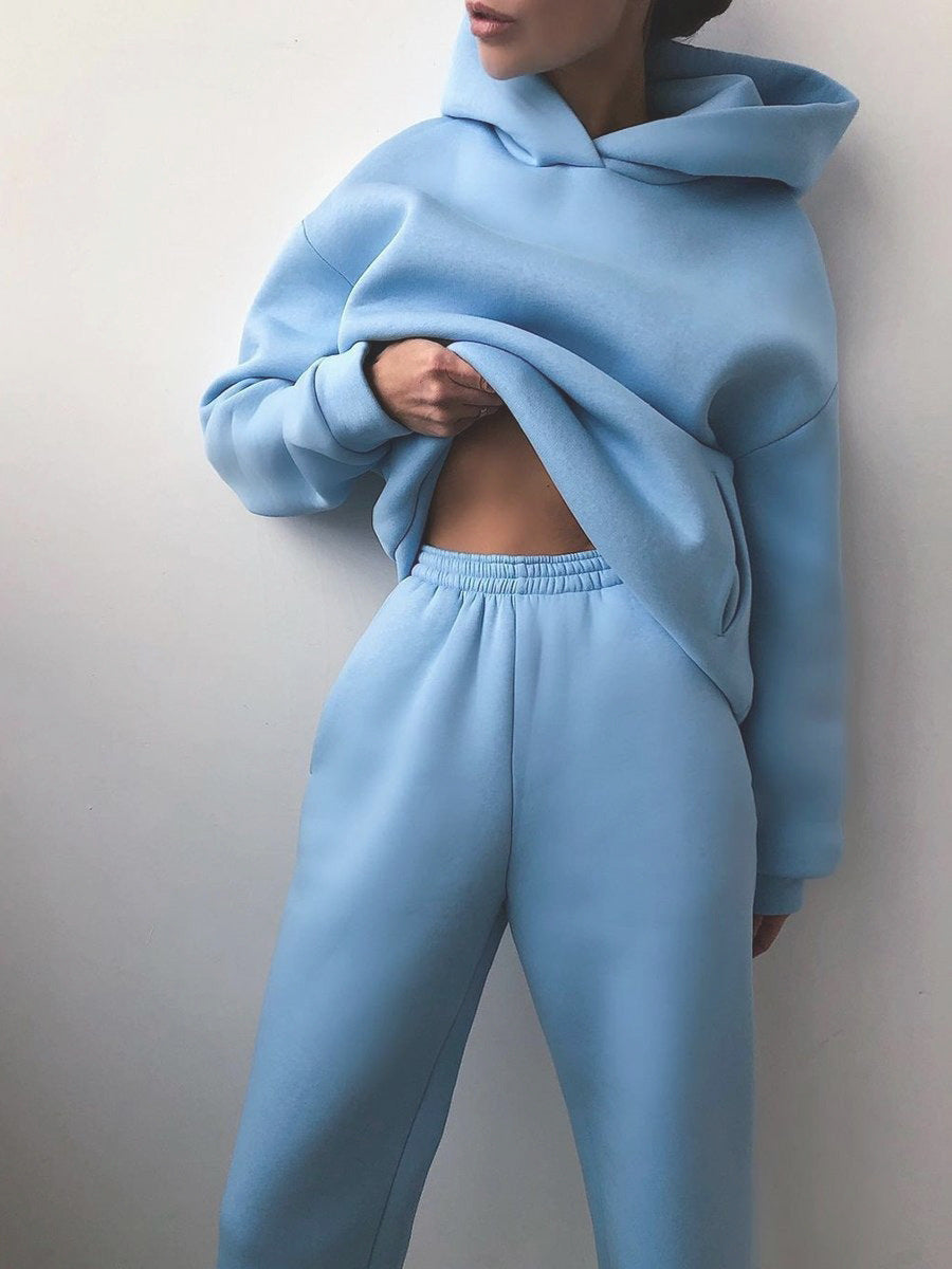 Women's Two-Piece Tracksuit Set with Zip Jacket and Elasticated Joggers — Casual Loungewear for Everyday Comfort | Koossa
