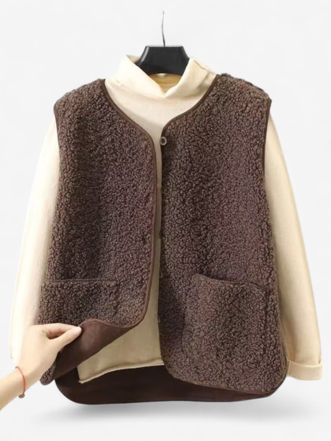 Women's Button-Front Quilted Gilet in Neutral Tones for Effortless Layering | Koossa