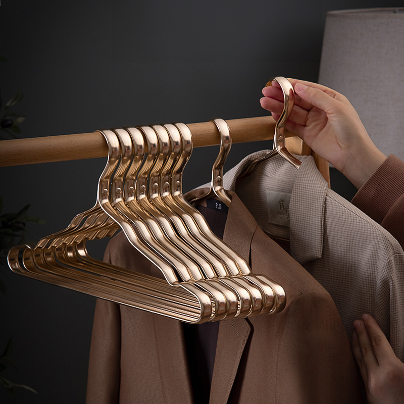 Support Suspendu Métallique Poli Organisateur Penderie Dressing Veste Chemisier Rangement Intérieur Élégant | Koossa