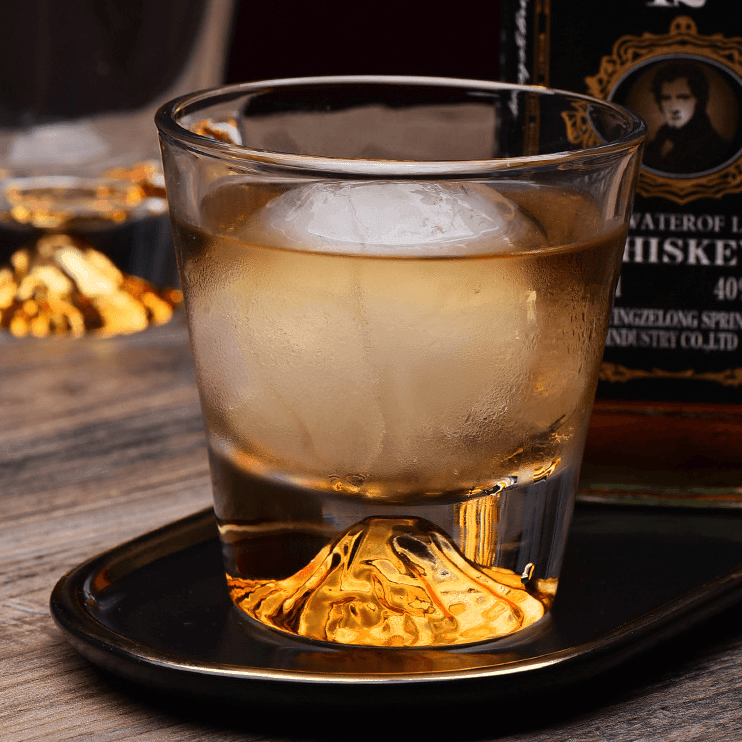 Verre à Whisky Edo Kiriko Cristal Japonais Taillé Main Coffret Bois Authentique Artisanat Traditionnel | Koossa