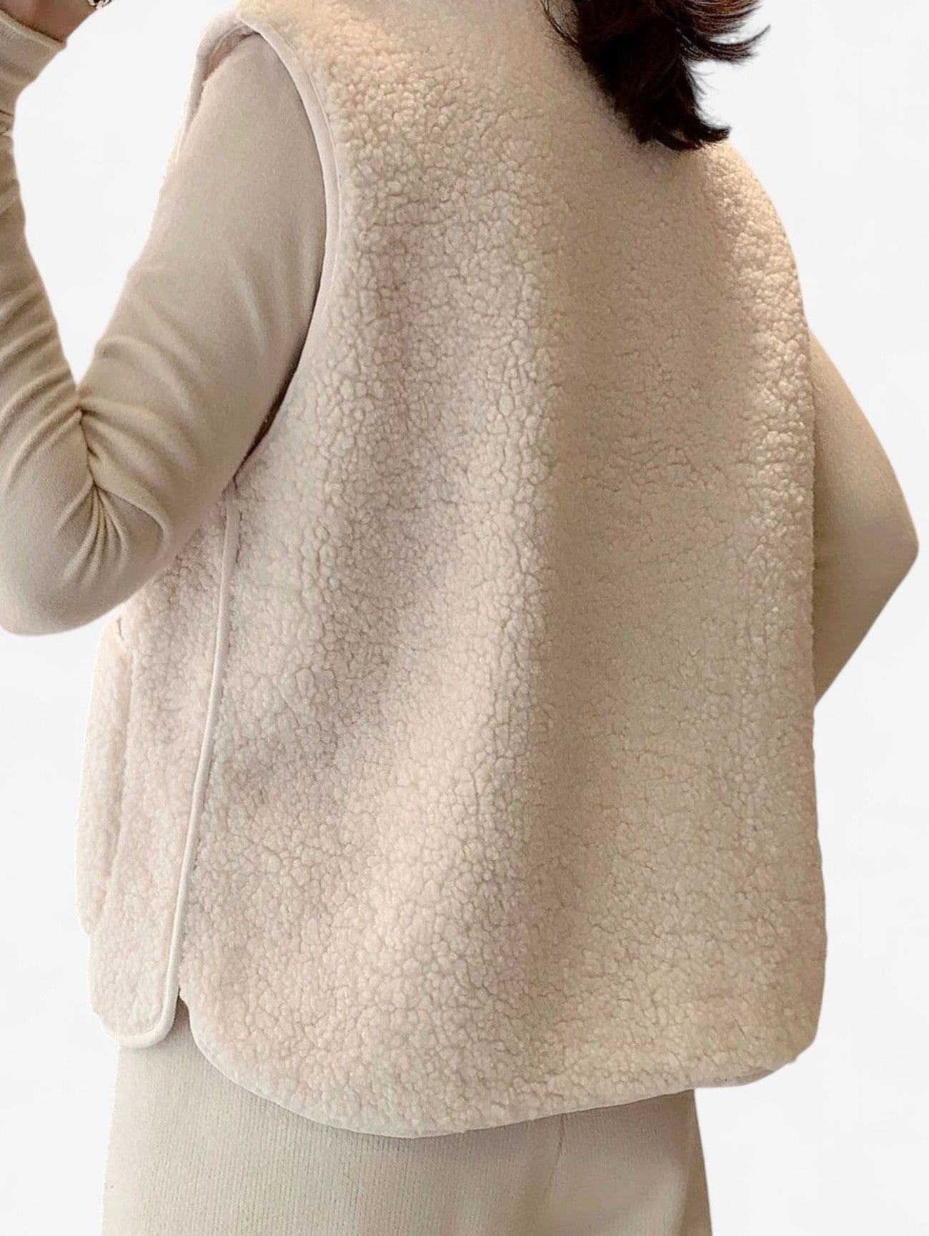 Women's Button-Front Quilted Gilet in Neutral Tones for Effortless Layering | Koossa