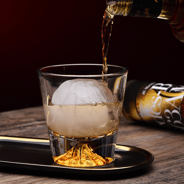 Verre à Whisky Edo Kiriko Cristal Japonais Taillé Main Coffret Bois Authentique Artisanat Traditionnel | Koossa