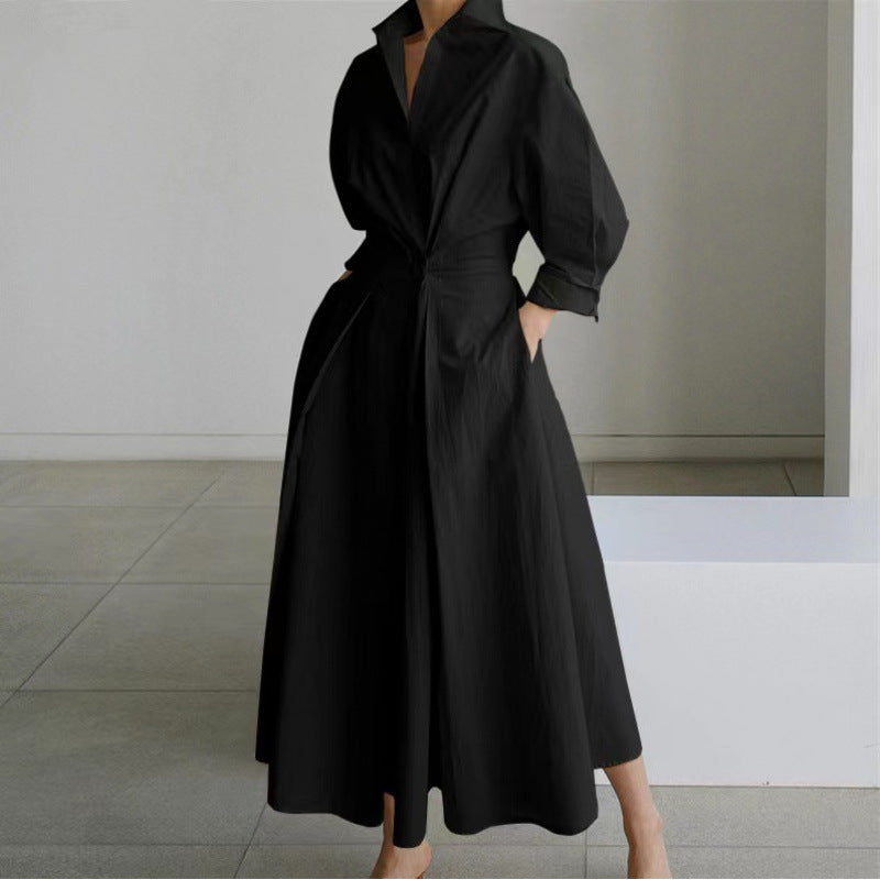 Women's Wrap Front Collared Maxi Dress in 14 Prints and Colours for Special Occasions and Everyday Elegance | Koossa
