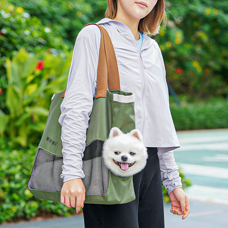 Cat Carrier Crossbody Tote Bag Breathable Reinforced Adjustable Strap Structured Travel Bag Vet Trips Outdoor | Koossa