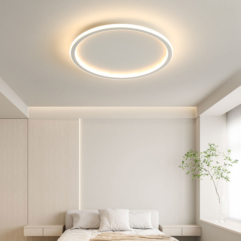 Plafonnier Rond Design Scandinave LED Intégrée Blanc Chaud Aluminium Fer Moderne Minimaliste pour Salon | Koossa