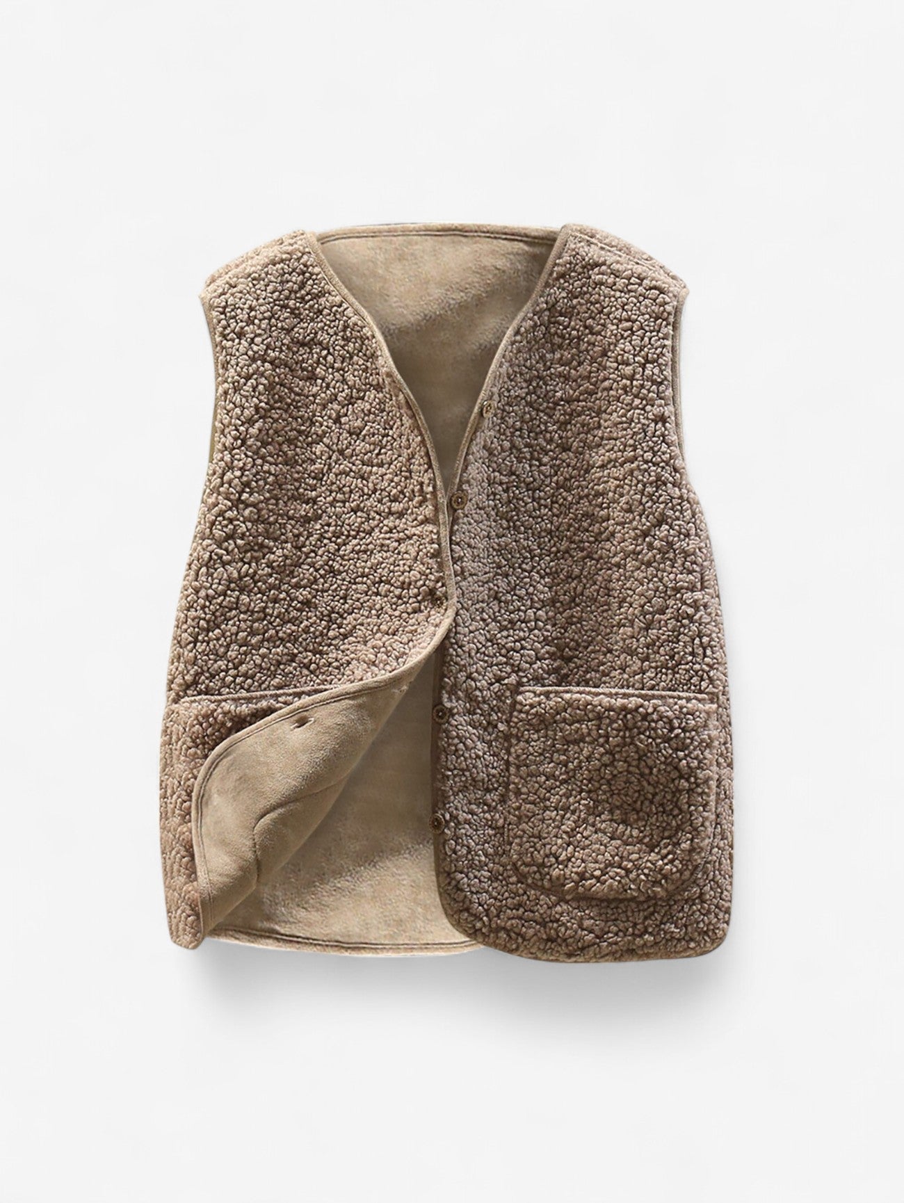 Women's Button-Front Quilted Gilet in Neutral Tones for Effortless Layering | Koossa
