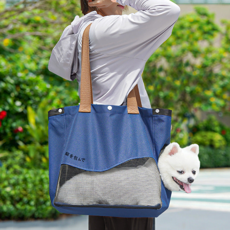 Cat Carrier Crossbody Tote Bag Breathable Reinforced Adjustable Strap Structured Travel Bag Vet Trips Outdoor | Koossa