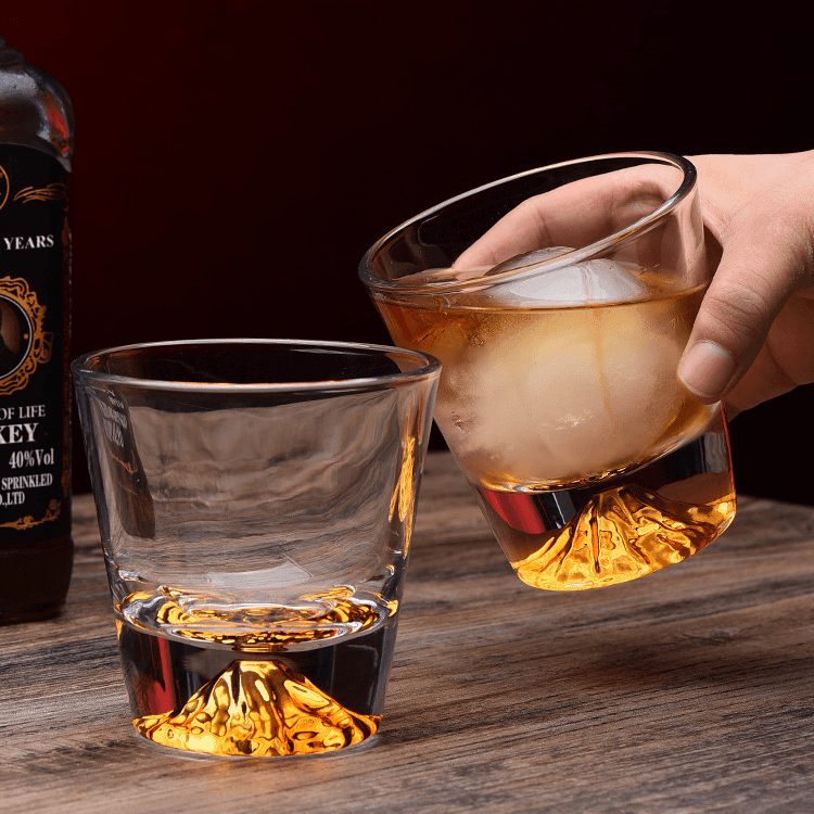 Verre à Whisky Edo Kiriko Cristal Japonais Taillé Main Coffret Bois Authentique Artisanat Traditionnel | Koossa