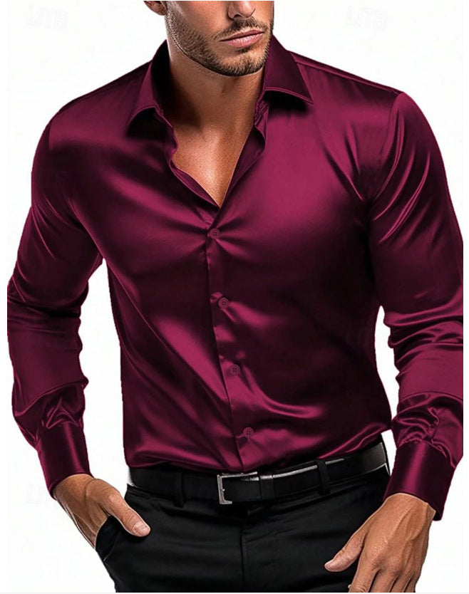 Men's Classic Italian Collar Shirt in White, Black & Blue — Smart Formal Shirt for Business & Evening | Koossa