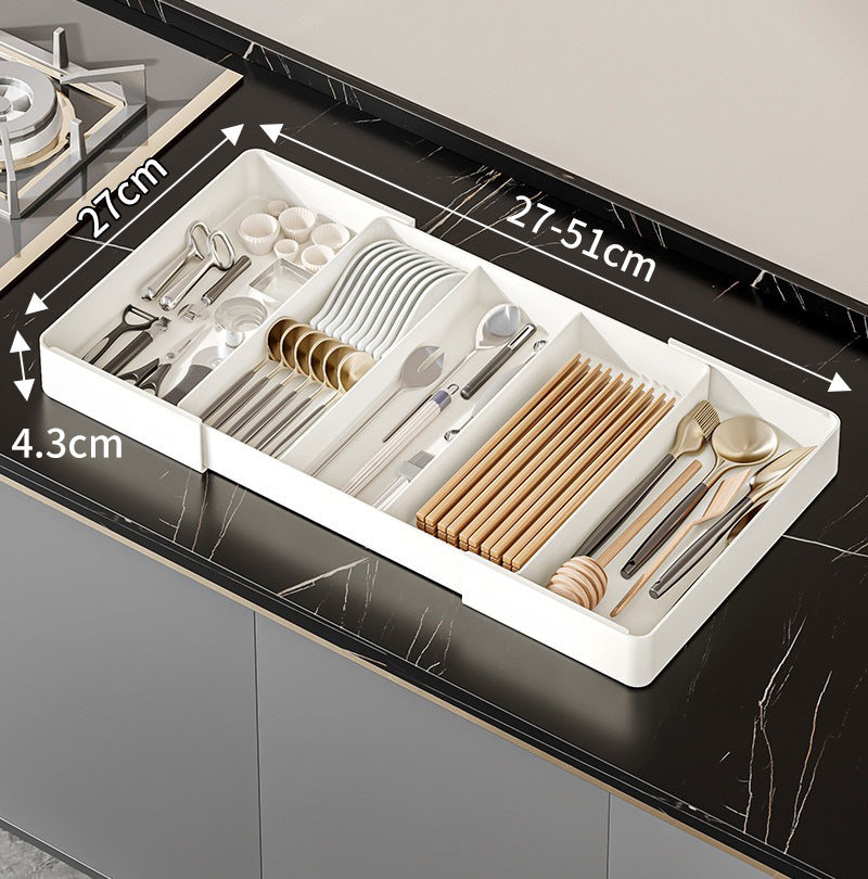 Organiseur de Tiroir Extensible Modulable Cuisine Bureau Salle de Bains Rangement Accessoires Couverts | Koossa