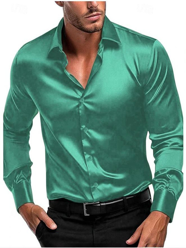 Men's Classic Italian Collar Shirt in White, Black & Blue — Smart Formal Shirt for Business & Evening | Koossa