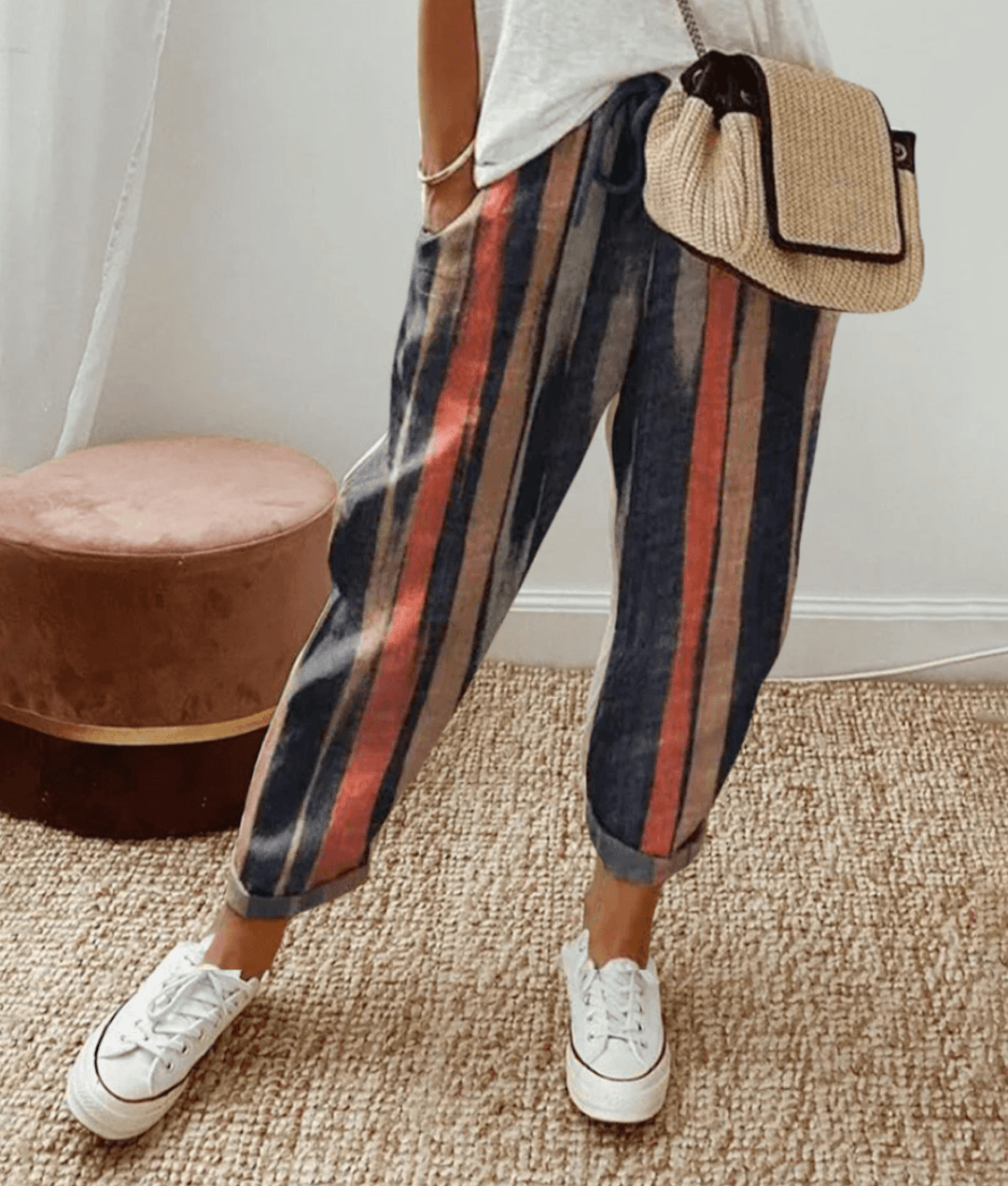 Women's Wide-Leg Trousers with Elasticated Drawstring Waist — Elegant Relaxed-Fit Trousers for Everyday Wear & Smart Casual Occasions | Koossa