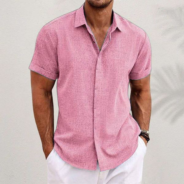 Men's Short-Sleeved Summer Shirt — Classic Breathable Shirt for Casual Wear & Warm Days | Koossa