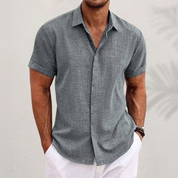 Men's Short-Sleeved Summer Shirt — Classic Breathable Shirt for Casual Wear & Warm Days | Koossa