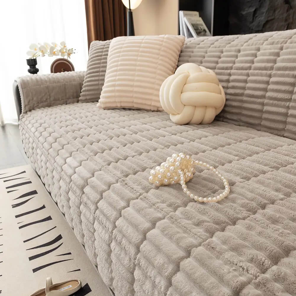 Sofa Cover Flannel Quilted Non-Slip One-Piece Pet Protection Washable Recliner Loveseat Large Sofa Couch Pad | Koossa