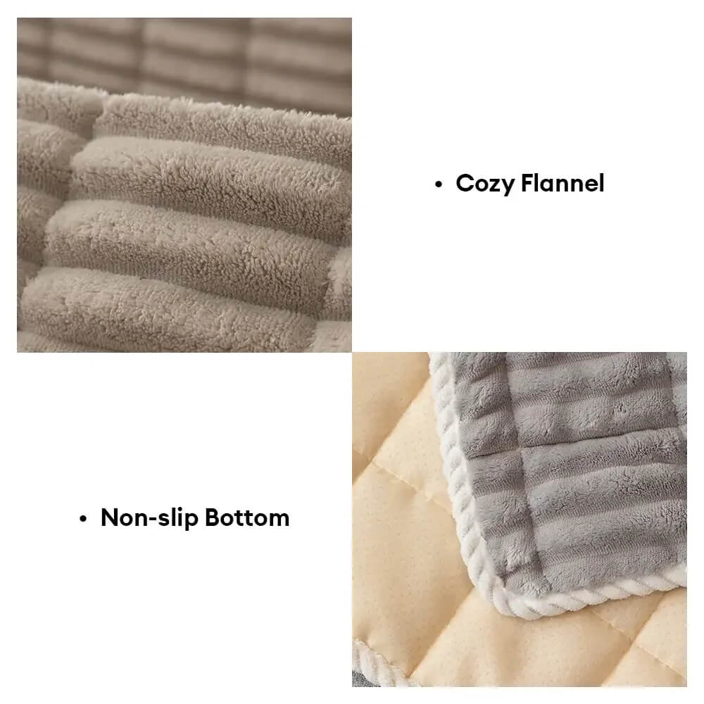 Sofa Cover Flannel Quilted Non-Slip One-Piece Pet Protection Washable Recliner Loveseat Large Sofa Couch Pad | Koossa