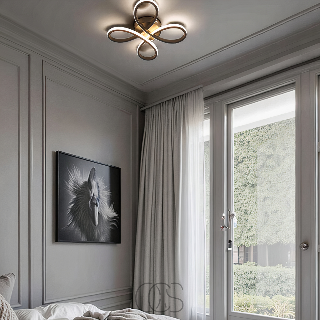Plafonnier LED Trèfle – Design compact dimable avec température de couleur réglable pour salon et chambre | Koossa