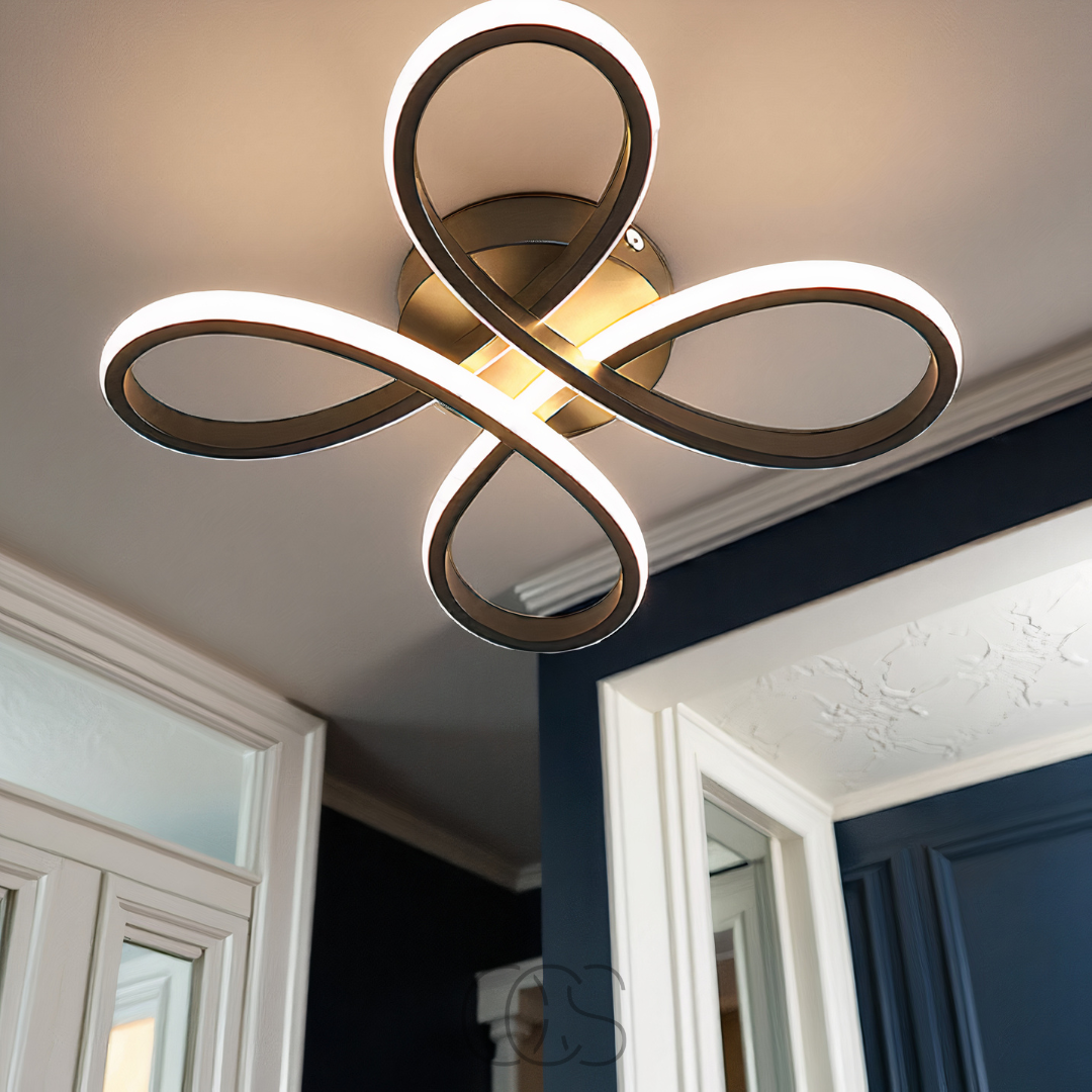 Plafonnier LED Trèfle – Design compact dimable avec température de couleur réglable pour salon et chambre | Koossa