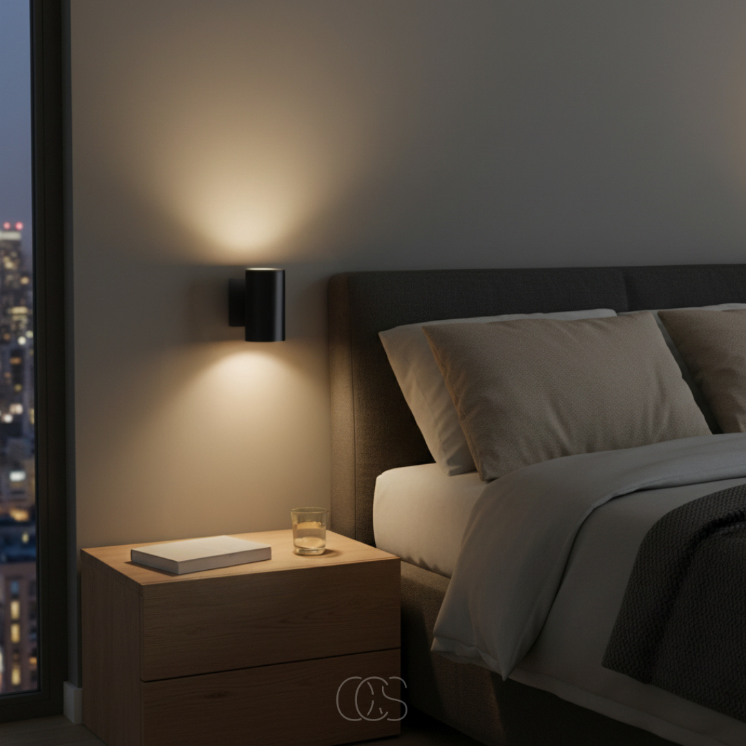 Veilleuse murale automatique à capteur crépusculaire LED dimmable blanc chaud plug-in compacte pour couloir | Koossa