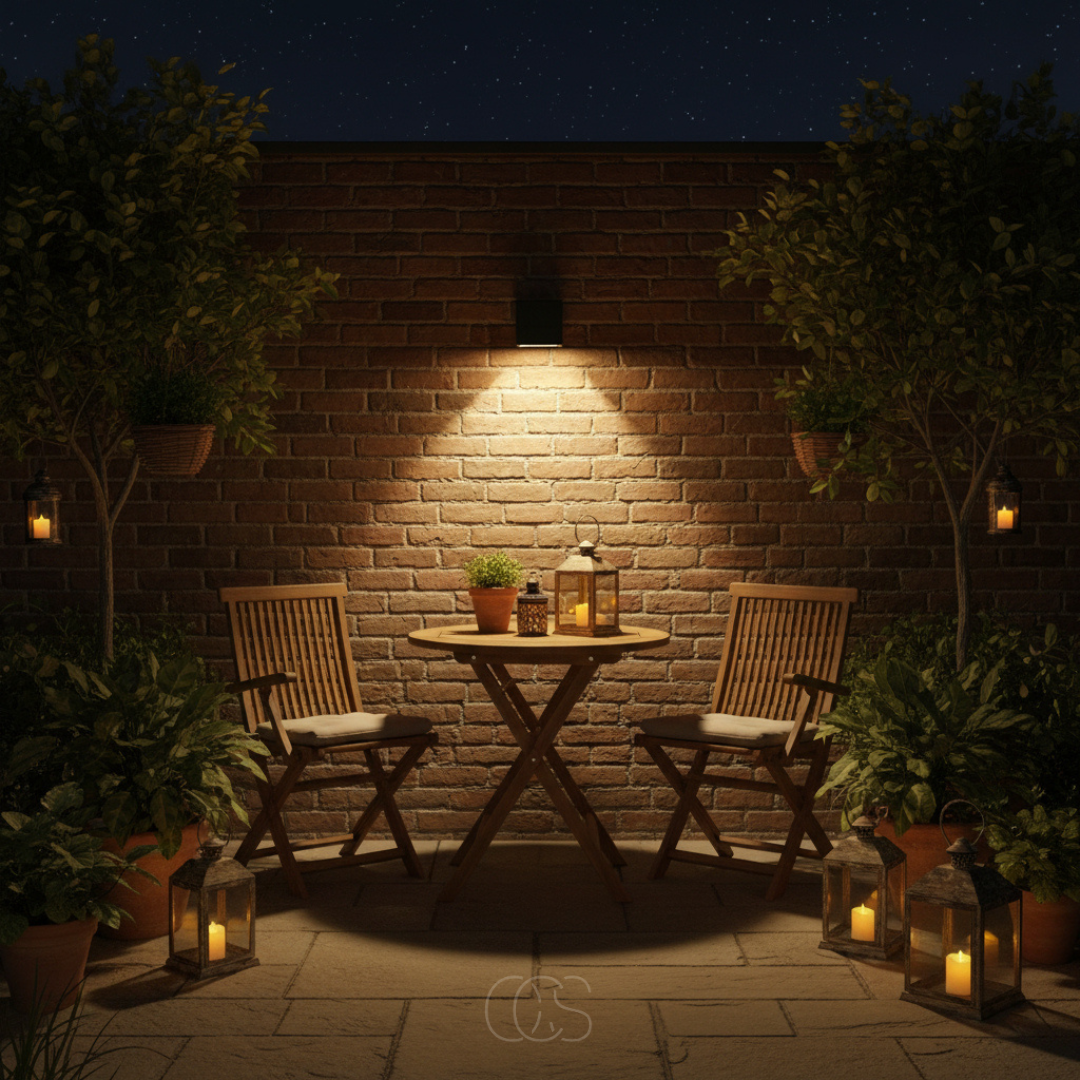 Applique murale LED solaire noire pour jardin et terrasse étanche IP65 sans fil autonome éclairage extérieur | Koossa