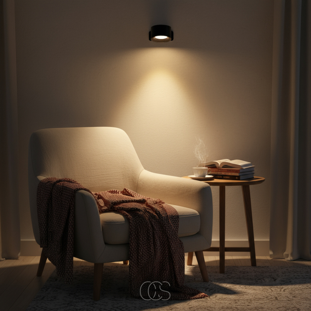 Applique murale LED sans fil magnétique rechargeable tactile rotation 360° éclairage blanc chaud et froid | Koossa