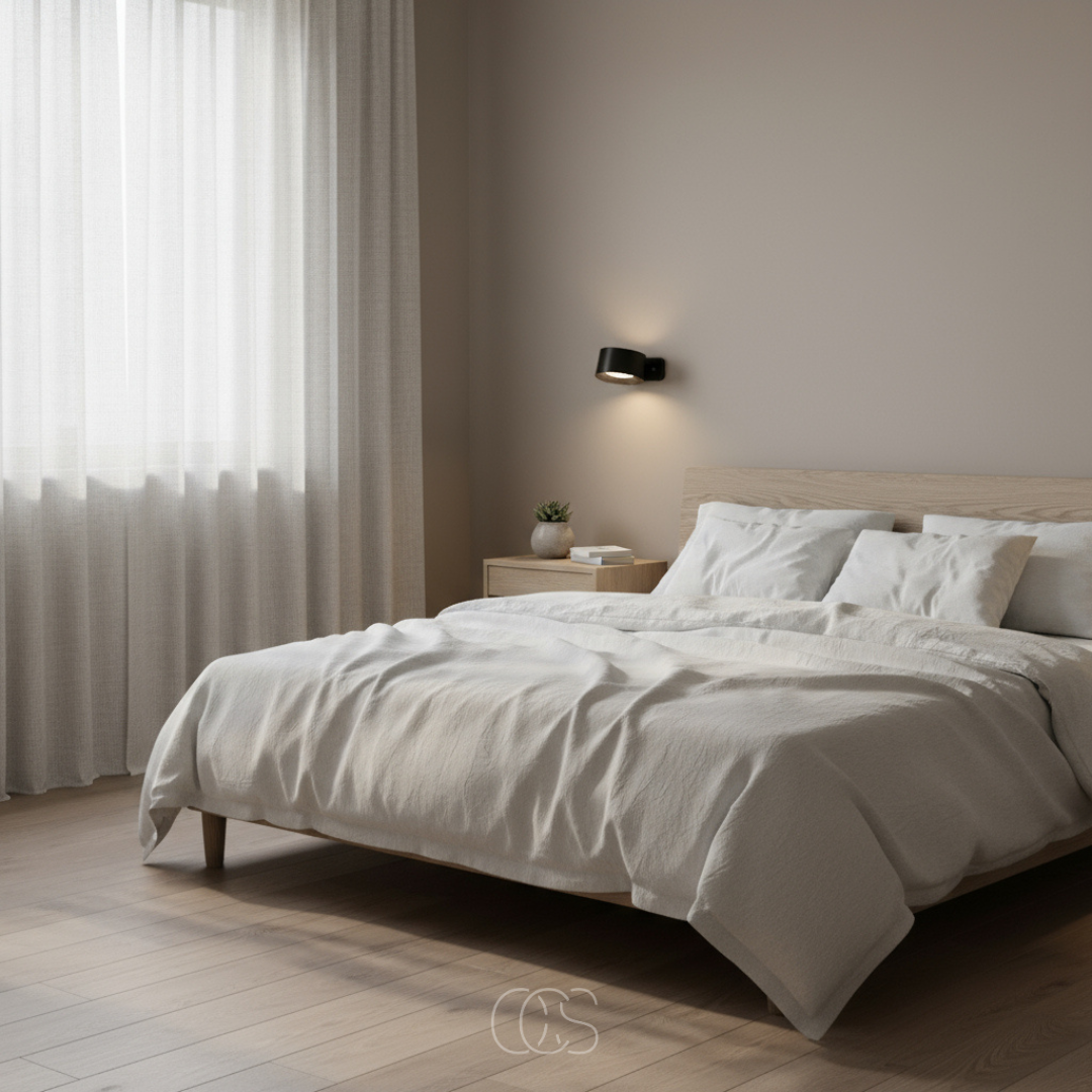 Applique murale LED sans fil magnétique rechargeable tactile rotation 360° éclairage blanc chaud et froid | Koossa